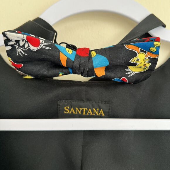 Santana Looney Tunes Tuxedo Vest & Bow Tie Size Large - Picture 3 of 7